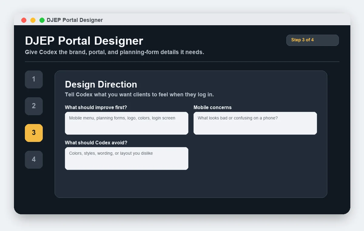 Mobile portal review and responsive behavior.