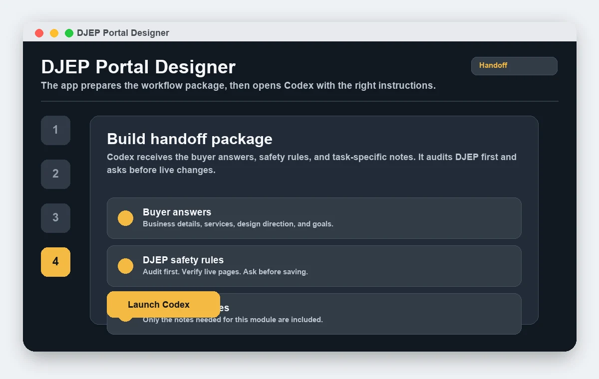 Preview and implementation planning screen.