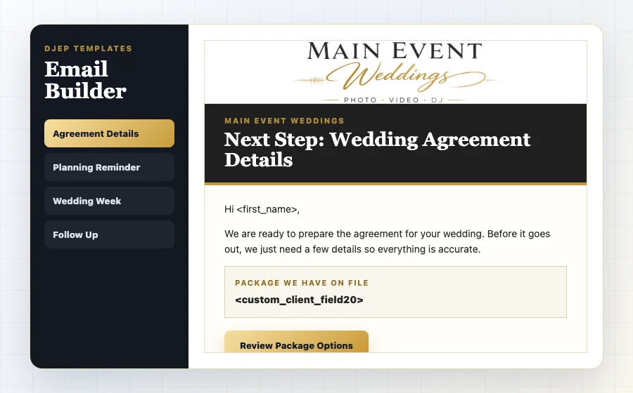 Email Template Builder preview