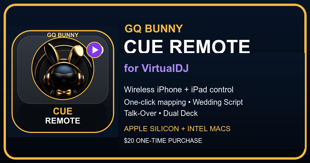 GQ Bunny Cue Remote for VirtualDJ branded GQ Bunny preview