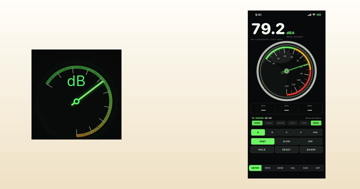 Decibel Meter & Sound Spectrum app preview