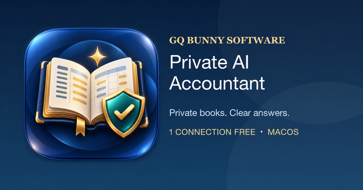 Private AI Accountant branded GQ Bunny preview